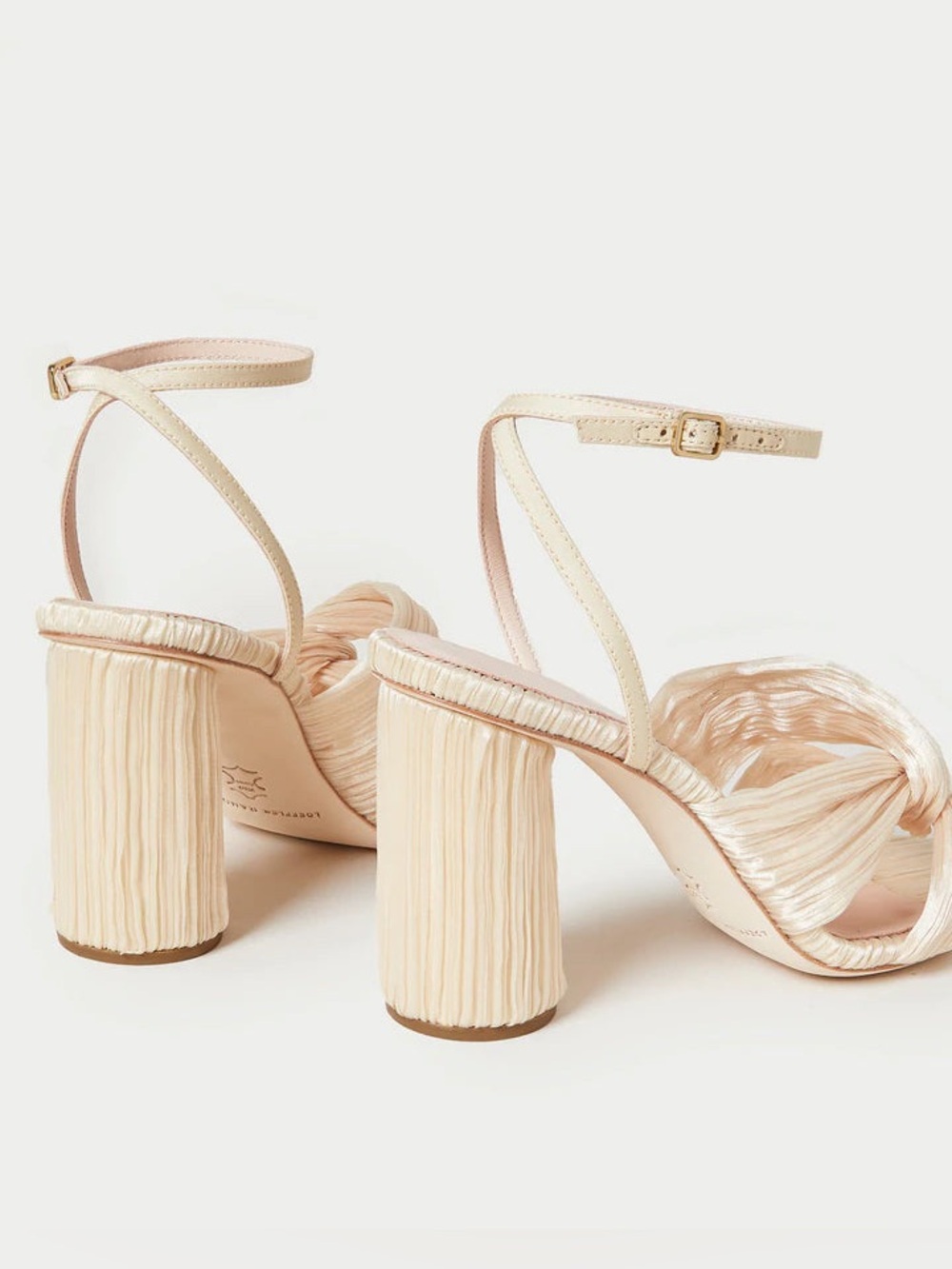 Loeffler Randall Reed Almond Pleated Twist Heel, Size 9 - Picture 2 of 10